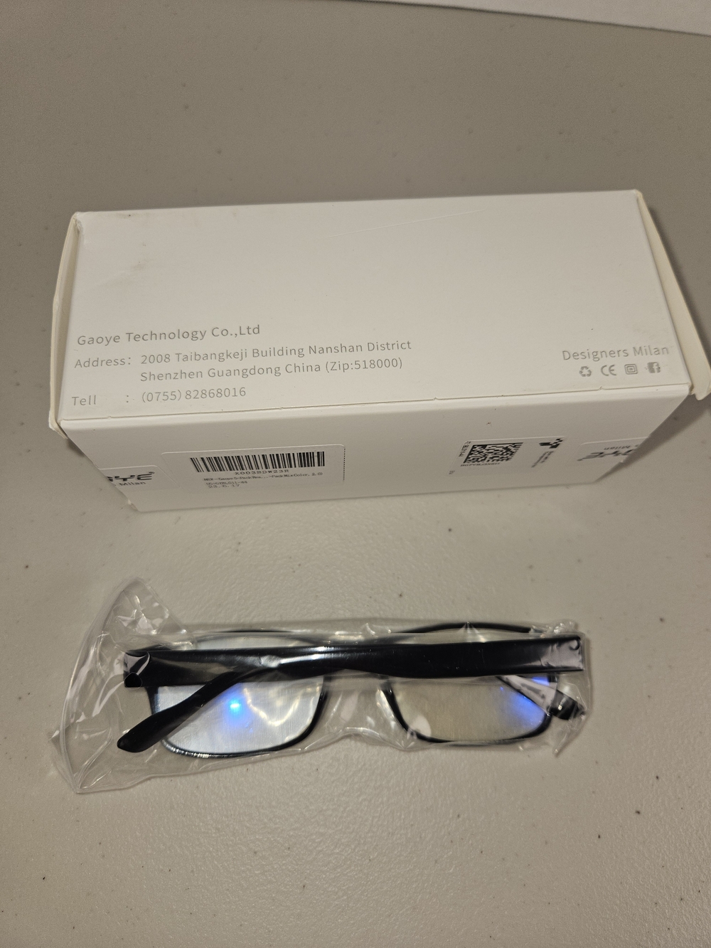 GAOYE Designere Milan Black Print +2.0 Black Light Filter Reading Glasses - Picture 3 of 3